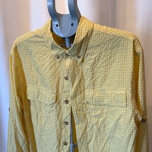 Duluth Trading Co Yellow Plaid Men's Shirt